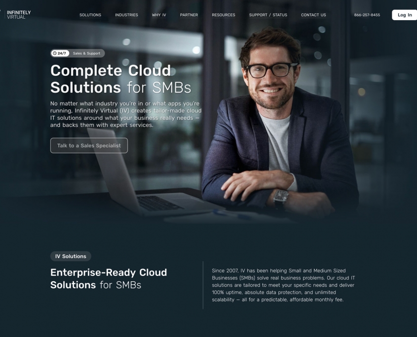 Infinitely Virtual Website Redesign screenshot